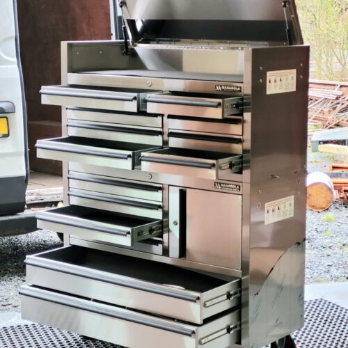 Manarola Stainless steel 16 Drawer Tool Chest Cabinet