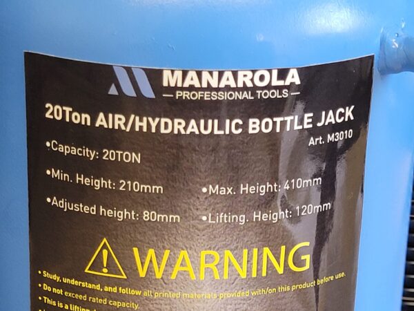 20 Ton Air / Hydraulic Bottle Jack With Wide Base 8 20 Ton Air / Hydraulic Bottle Jack With Wide Base - Image 8