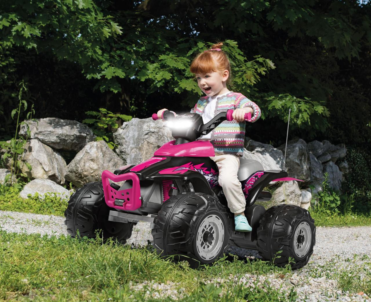 Peg Perego Corral T-Rex 330W Pink 12V Electric Ride On Quad 2 Peg Perego Corral T-Rex 330W Pink 12V Electric Ride On Quad - Image 2