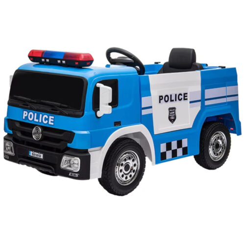 Police Engine 12V Electric Ride On Truck Blue