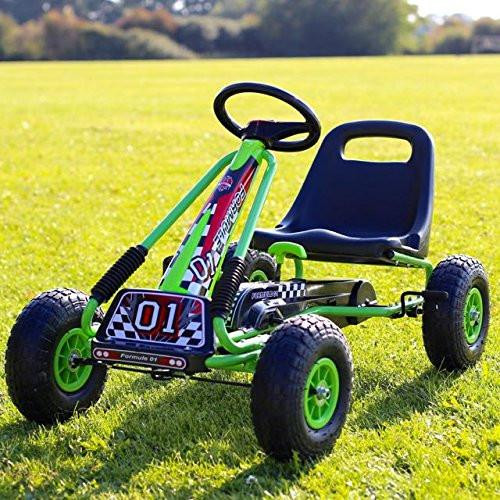 Zoom Rubber Wheel Go Kart Green 2 Zoom Rubber Wheel Go Kart Green - Image 2