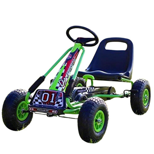 Zoom Rubber Wheel Go Kart Green